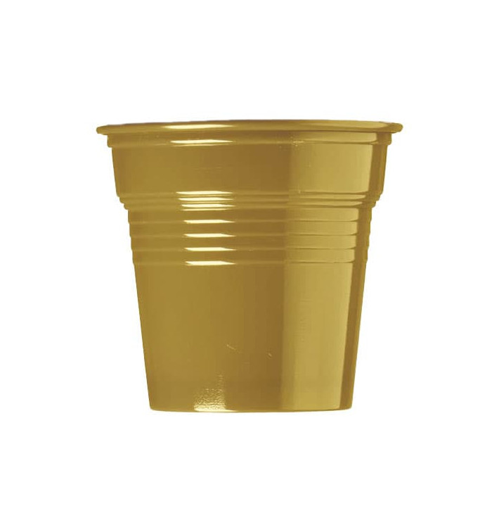 Kelímek Plastové PS Zlato 80ml Ø5,7cm (50 Kousky) Kelímek Plastové PS Zlato 80ml Ø5,7cm (50 Kousky)