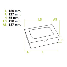 Obaly Karton Premium 18x12,7x5,5cm 1000ml (25 Kousky)