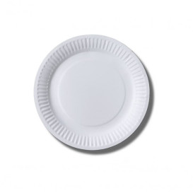 Papírové Talíř Biocoated Bílý Ø18 cm (20 Kousky)