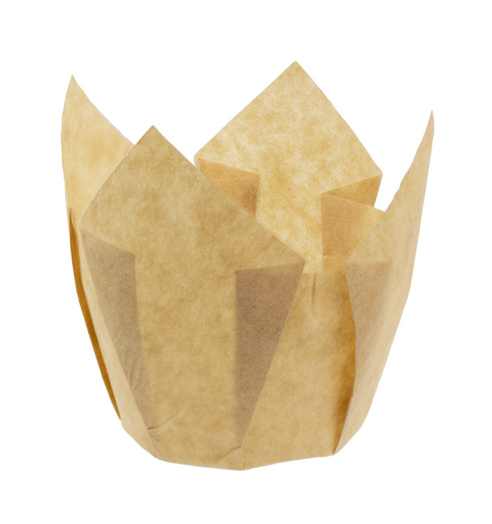 Cukrářské Papírové Košíčky " Muffin " Tulipán Ø50x42/72 mm Nature (135 Kousky) Cukrářské Papírové Košíčky " Muffin " Tulipán Ø50x42/72 mm Nature (135 Kousky)