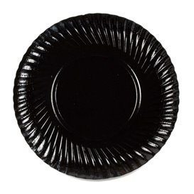 Kartonové Talíře Kulatý Černá 250 mm (100 Kousky)