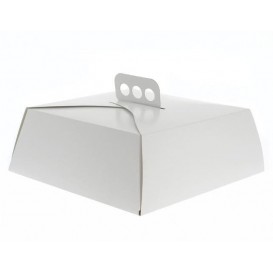 Krabička Karton Bílá na Dorty Čtvercový 32,5x32,5x10 cm (50 Kousky)