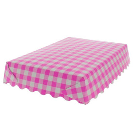 Papírové Podnos Zavřeno Vafle 18,2x12,2x3cm Růžová (500 Kousky)