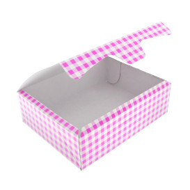 Krabička pro Cukrárny Karton 18,2x13,6x5,2 cm 500g Růžová (25 Kousky)