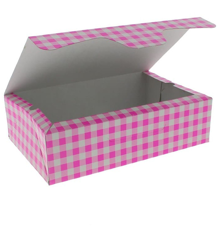 Krabička pro Cukrárny Karton 17,5x11,5x4,7cm 250g Růžová (360 Kousky) Krabička pro Cukrárny Karton 17,5x11,5x4,7cm 250g Růžová (360 Kousky)