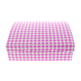 Krabička pro Cukrárny Karton 20,4x15,8x6cm 1kg Růžová (200 Kousky)