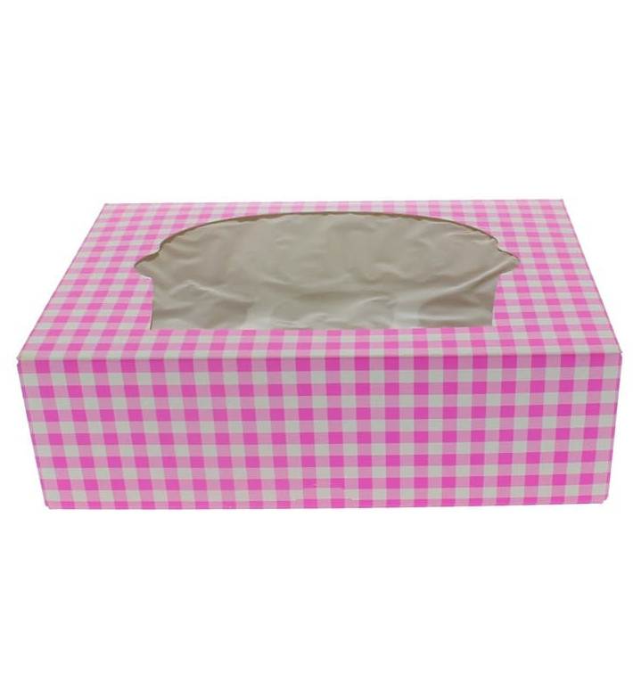 Krabička 6 Cukrářské se Stojanem 24,3x16,5x7,5cm Růžová (100 Kousky) Krabička 6 Cukrářské se Stojanem 24,3x16,5x7,5cm Růžová (100 Kousky)