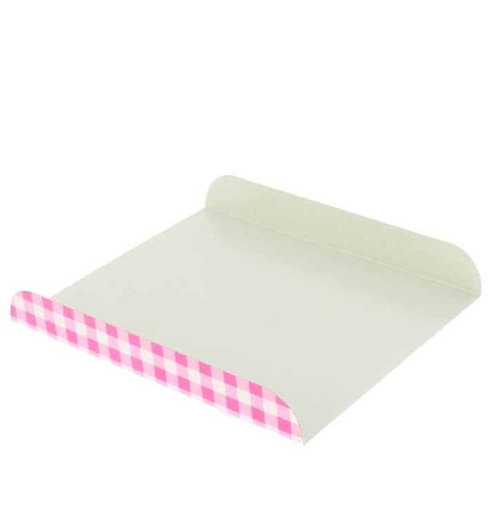 Papírové Podnos Růžová na Vafle 15x13cm (100 Kousky) Papírové Podnos Růžová na Vafle 15x13cm (100 Kousky)