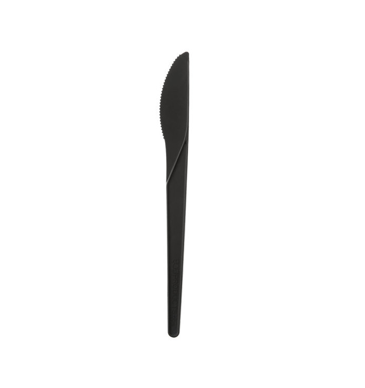 Kompostovatelný Nůž CPLA Černá 17,2 cm (50 Kousky) Kompostovatelný Nůž CPLA Černá 17,2 cm (50 Kousky)