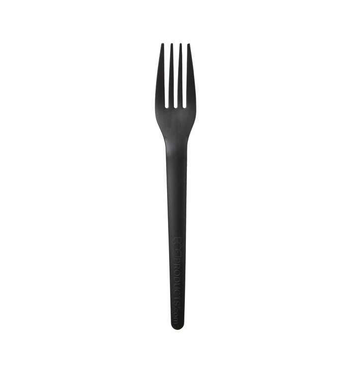 Kompostovatelný Vidlička CPLA Černá 17,0 cm (50 Kousky) Kompostovatelný Vidlička CPLA Černá 17,0 cm (50 Kousky)