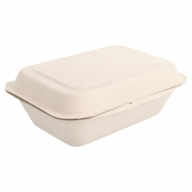 Menu Box z Cukrové Třtiny 136x182x64mm (50 Kousky)