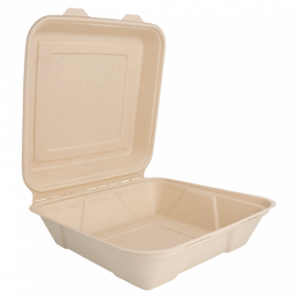 Menu Box z Cukrové Třtiny 225x225x75mm (50 Kousky)