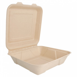 Menu Box z Cukrové Třtiny 225x225x75mm (200 Kousky)