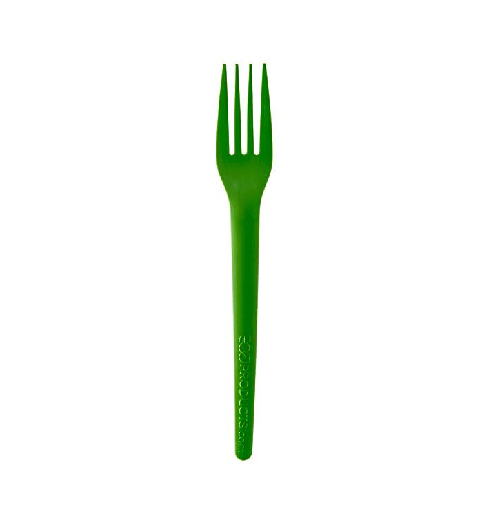 Kompostovatelný Vidlička CPLA Zelený 17,0 cm (50 Kousky) Kompostovatelný Vidlička CPLA Zelený 17,0 cm (50 Kousky)