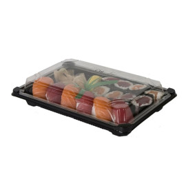 Obaly s Víčko Sushi PLA Černá 15,0x23,0 cm (100 Kousky)