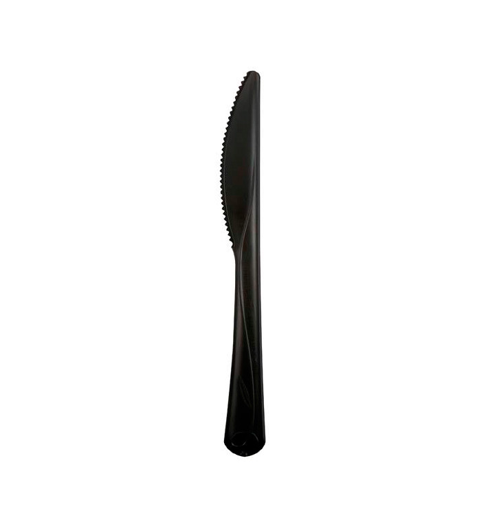 Kompostovatelný Nůž CPLA Premium Černá 18,3 cm (25 Kousky) Kompostovatelný Nůž CPLA Premium Černá 18,3 cm (25 Kousky)