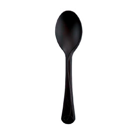 Kompostovatelný lžíce CPLA Premium Černá 15,5 cm (25 Kousky)