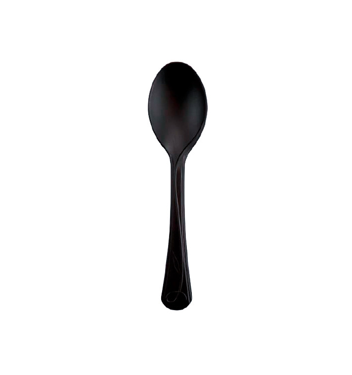 Kompostovatelný lžíce CPLA Premium Černá 15,5 cm (25 Kousky) Kompostovatelný lžíce CPLA Premium Černá 15,5 cm (25 Kousky)