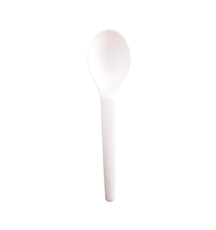 Kompostovatelný lžíce CPLA Bílý 15,0 cm (1000 Kousky) Kompostovatelný lžíce CPLA Bílý 15,0 cm (1000 Kousky)