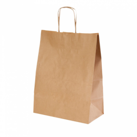 Papírové Tašky Kraft Hnědý s Ouškems 100g 44+15x46 cm (25 Kousky)
