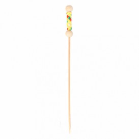 Bambusové Špejle Zdobené Přírodní 120 mm (100 Kousky)