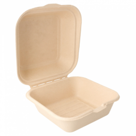 Krabička na Hamburger z Cukrové Třtiny 152x152x84mm (600 Kousky)