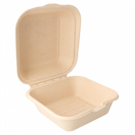 Krabička na Hamburger z Cukrové Třtiny 152x152x84mm (50 Kousky)