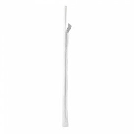 Papírová Rovná Brčka Bílý Balené Bílý Ø6mm 21cm (3000 Kousky)