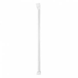 Papírová Rovná Brčka Bílý Balené Bílý Ø6mm 21cm (250 Kousky)