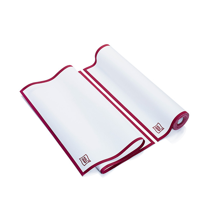 Kuchyňské Utěrky v Roli " Roll Drap " Bordeaux Dekorativní "Okraj" 40x64cm P64cm (10 Kousky) Kuchyňské Utěrky v Roli " Roll Drap " Bordeaux Dekorativní "Okraj" 40x64cm P64cm (10 Kousky)