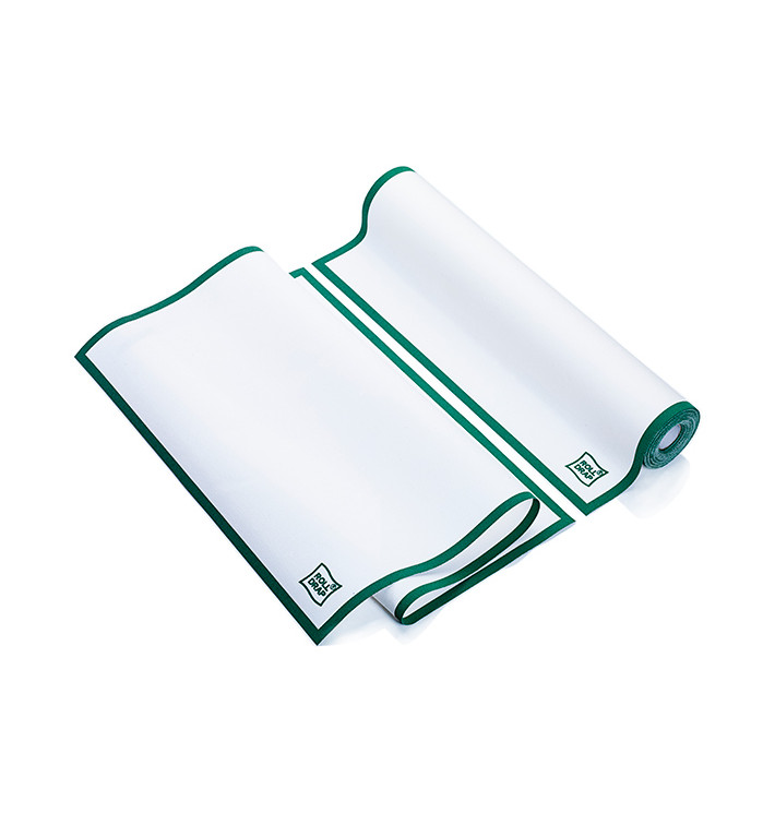 Kuchyňské Utěrky v Roli " Roll Drap " Zelený Dekorativní "Okraj" 40x64cm P64cm (10 Kousky) Kuchyňské Utěrky v Roli " Roll Drap " Zelený Dekorativní "Okraj" 40x64cm P64cm (10 Kousky)