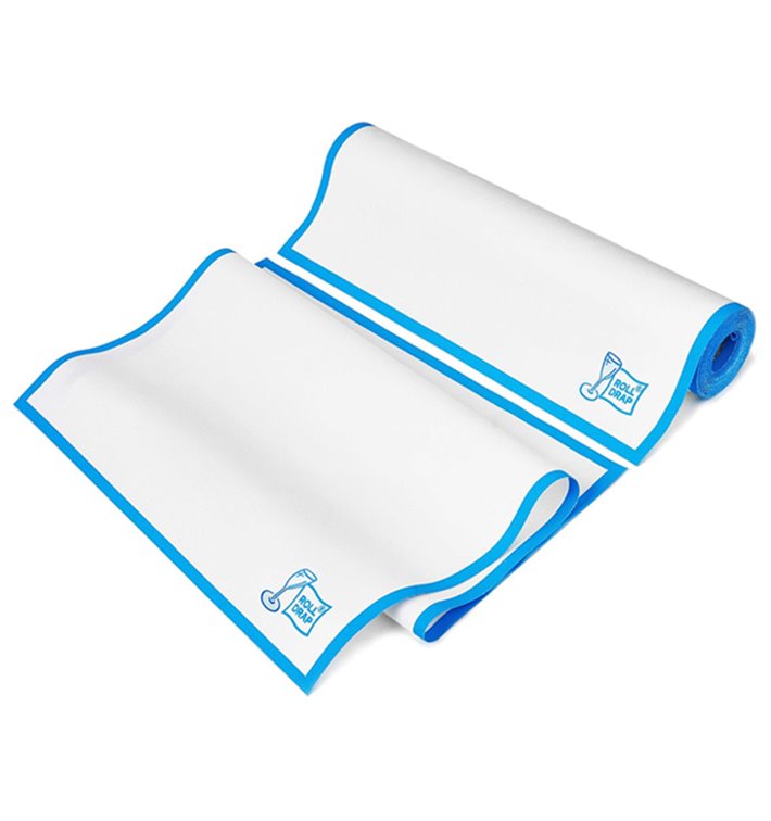 Kuchyňské Utěrky v Roli " Roll Drap " Modrý Dekorativní "Okraj" 40x80cm P80cm (8 Kousky) Kuchyňské Utěrky v Roli " Roll Drap " Modrý Dekorativní "Okraj" 40x80cm P80cm (8 Kousky)