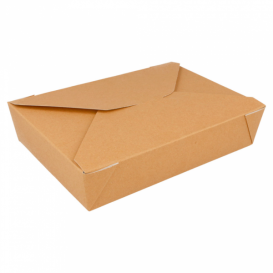 Krabička Karton Americký Přírodní 19,7x14x4,6cm 1470ml (50 Kousky)