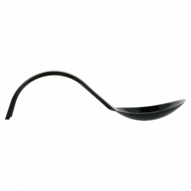 lžíce pro Ochutnávky Zakřivená Černá 130 mm (50 Kousky)