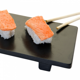 Bambusový Podnos Černá na Sushi 50x23x2,5cm (1 Kousky)