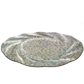 Kartonové Talíře Kulatý Stříbrný Gaudi Akvárium 350 mm (25 Kousky)