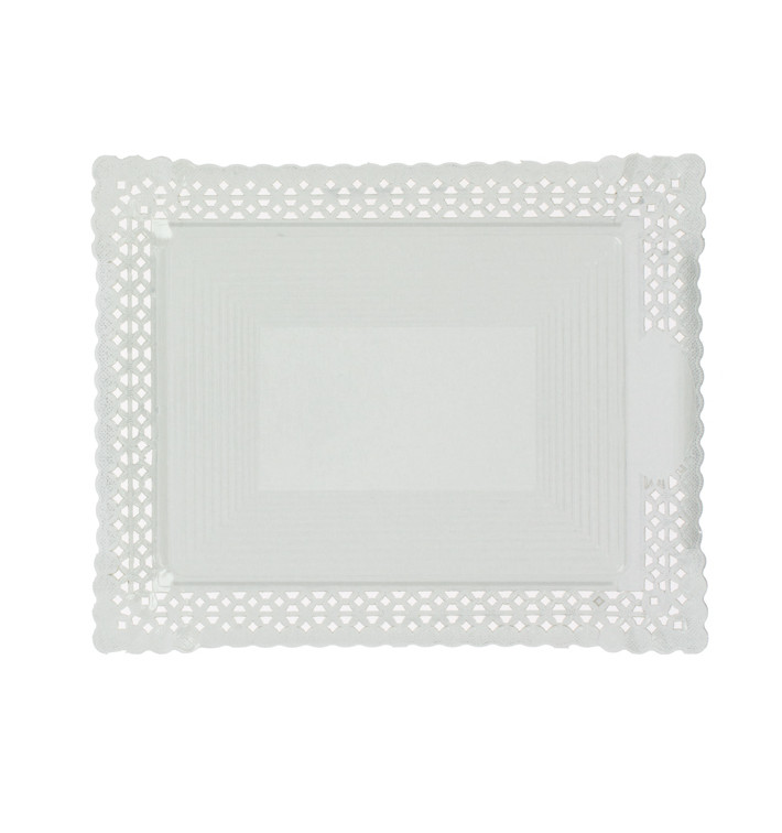 Papírové Podnos Krajka Bílá 31x39 cm (50 Kousky) Papírové Podnos Krajka Bílá 31x39 cm (50 Kousky)