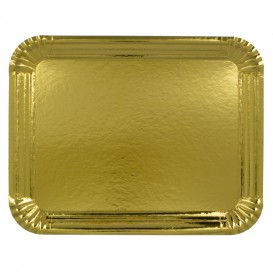 Papírové Podnos Obdélníkový Zlatý 34x42 cm (50 Kousky)