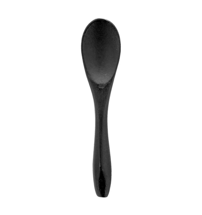 Bambusová lžička Černá 9cm (50 Kousky) Bambusová lžička Černá 9cm (50 Kousky)
