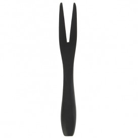 Mini Bambusová Vidlička pro Ochutnávky Černá 9 cm (50 Kousky)