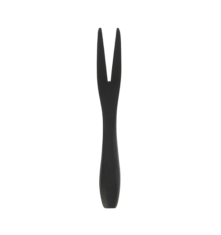 Mini Bambusová Vidlička pro Ochutnávky Černá 9 cm (50 Kousky) Mini Bambusová Vidlička pro Ochutnávky Černá 9 cm (50 Kousky)