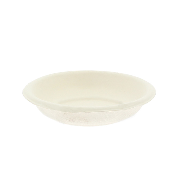Mini Talíř Kulatý z Cukrové Třtiny Bílý Ø7,5cm (50 Kousky) Mini Talíř Kulatý z Cukrové Třtiny Bílý Ø7,5cm (50 Kousky)