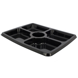 Podnos Plastový 5 Vrstvami Obdélníkový Černá 316x265x30mm (25 Kousky)