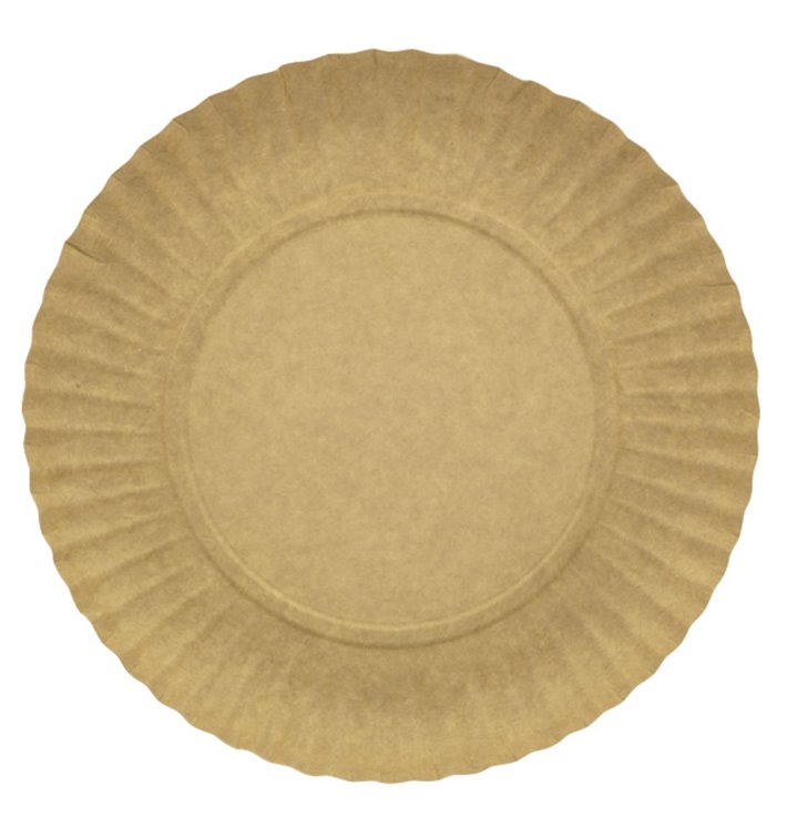 Kartonové Talíře Kulatý Kraft 180 mm 255g/m2 (100 Kousky) Kartonové Talíře Kulatý Kraft 180 mm 255g/m2 (100 Kousky)