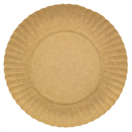 Kartonové Talíře Kulatý Kraft 250 mm 255g/m2 (100 Kousky)