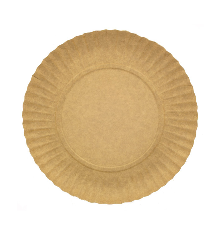 Kartonové Talíře Kulatý Kraft 250 mm 255g/m2 (800 Kousky) Kartonové Talíře Kulatý Kraft 250 mm 255g/m2 (800 Kousky)
