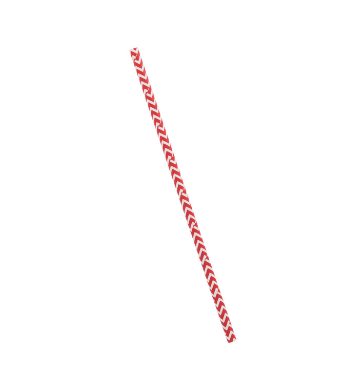 Papírová Rovná Brčka Červené a Bílý Ø6mm 20cm (100 Kousky) Papírová Rovná Brčka Červené a Bílý Ø6mm 20cm (100 Kousky)