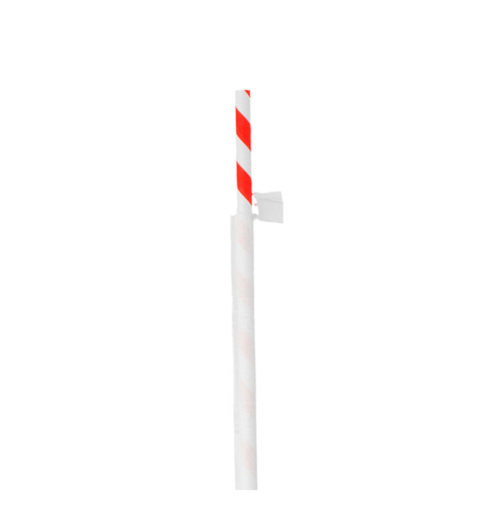 Papírová Rovná Brčka Balené Ø6mm 20cm (250 Kousky) Papírová Rovná Brčka Balené Ø6mm 20cm (250 Kousky)