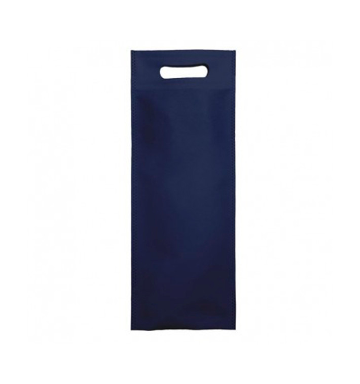Plátěná Taškna Láhev s Průhmatem Námořnická Modrá 17+10x40cm (25 Kousky) Plátěná Taškna Láhev s Průhmatem Námořnická Modrá 17+10x40cm (25 Kousky)