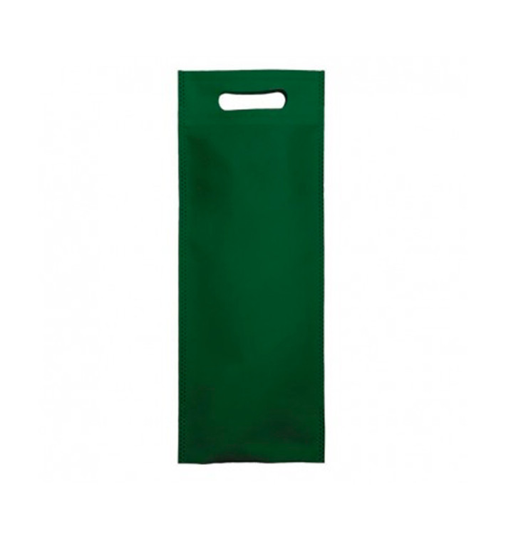 Plátěná Taškna Láhev s Průhmatem Zelený 17+10x40cm (25 Kousky) Plátěná Taškna Láhev s Průhmatem Zelený 17+10x40cm (25 Kousky)